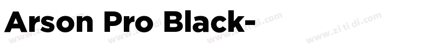 Arson Pro Black字体转换
